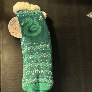 Green Slytherin Knit Socks
